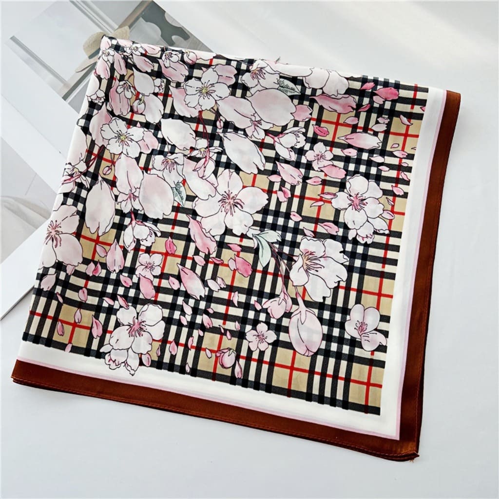 MaraSilk Pure Mulberry Silk Scarf - Square Crepe Satin MS181