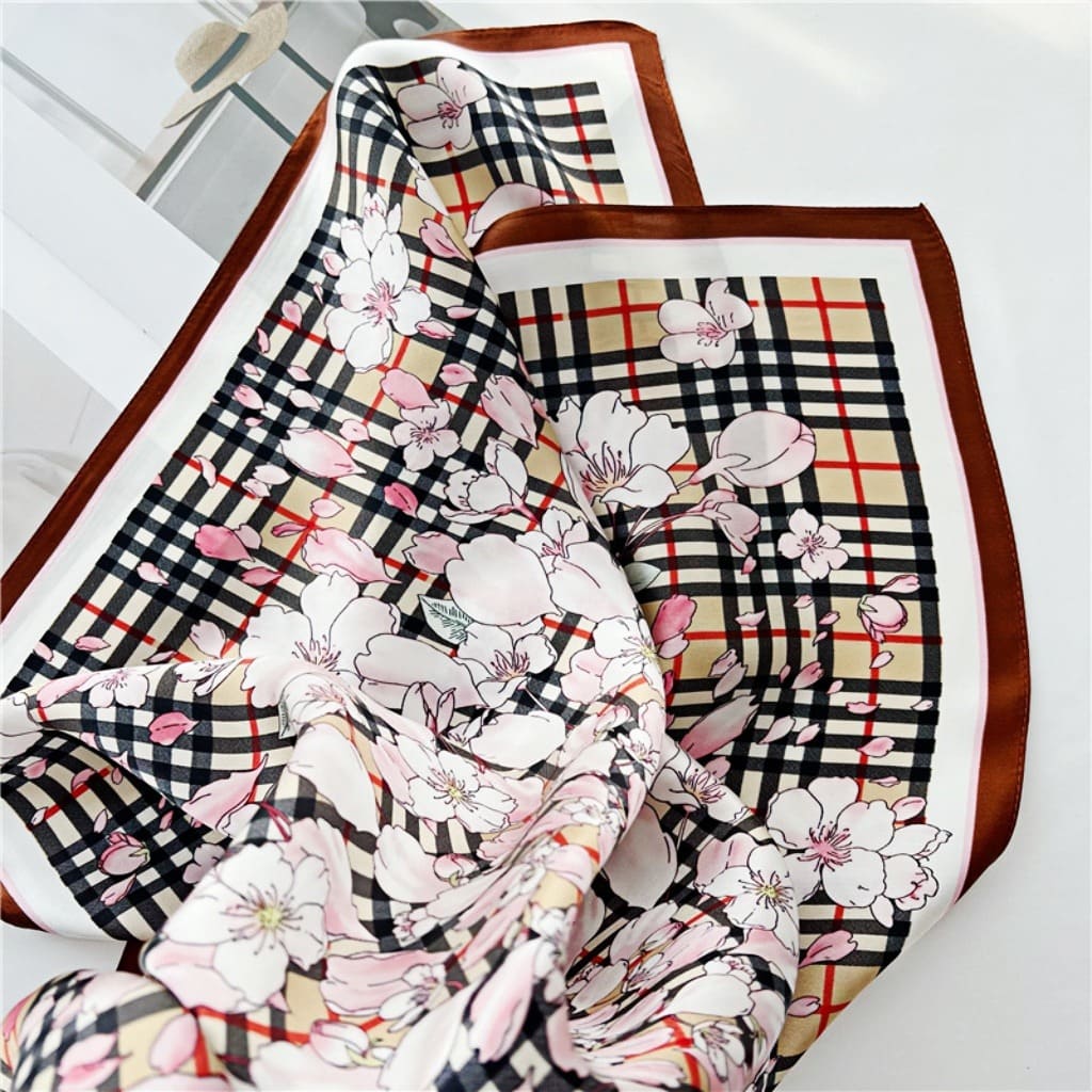 MaraSilk Pure Mulberry Silk Scarf - Square Crepe Satin MS181