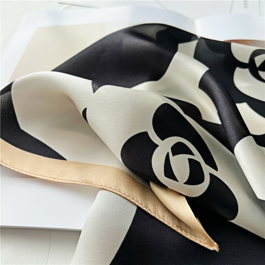 MaraSilk Pure Mulberry Silk Scarf - Square Crepe Satin MS182