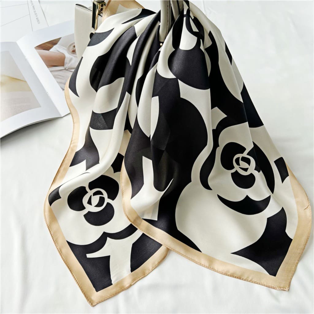 MaraSilk Pure Mulberry Silk Scarf - Square Crepe Satin MS182