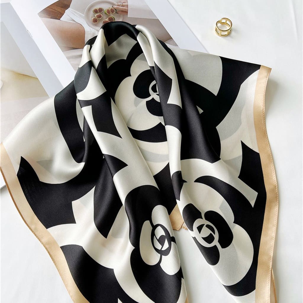 MaraSilk Pure Mulberry Silk Scarf - Square Crepe Satin MS182