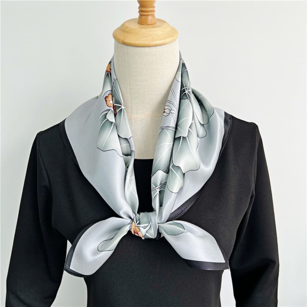 MaraSilk Pure Mulberry Silk Scarf - Square Crepe Satin MS183