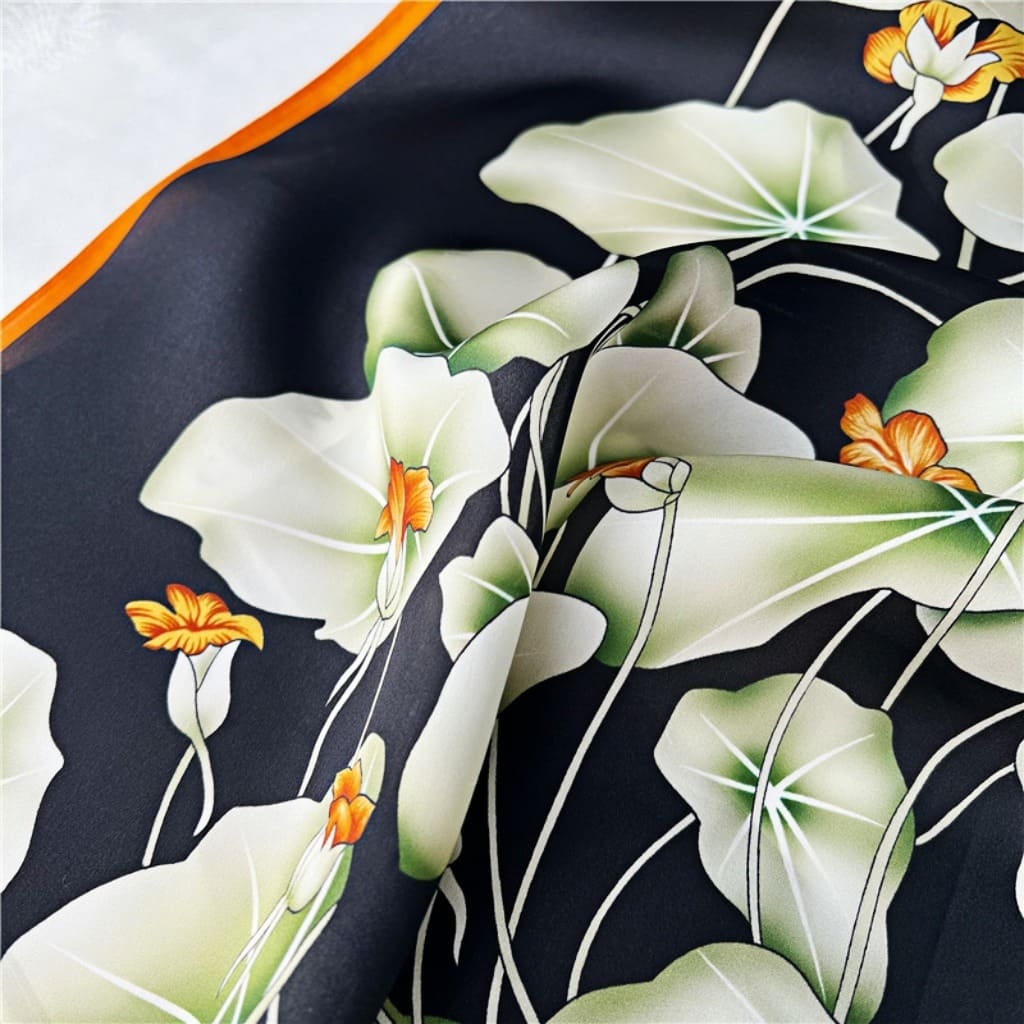 MaraSilk Pure Mulberry Silk Scarf - Square Crepe Satin MS183