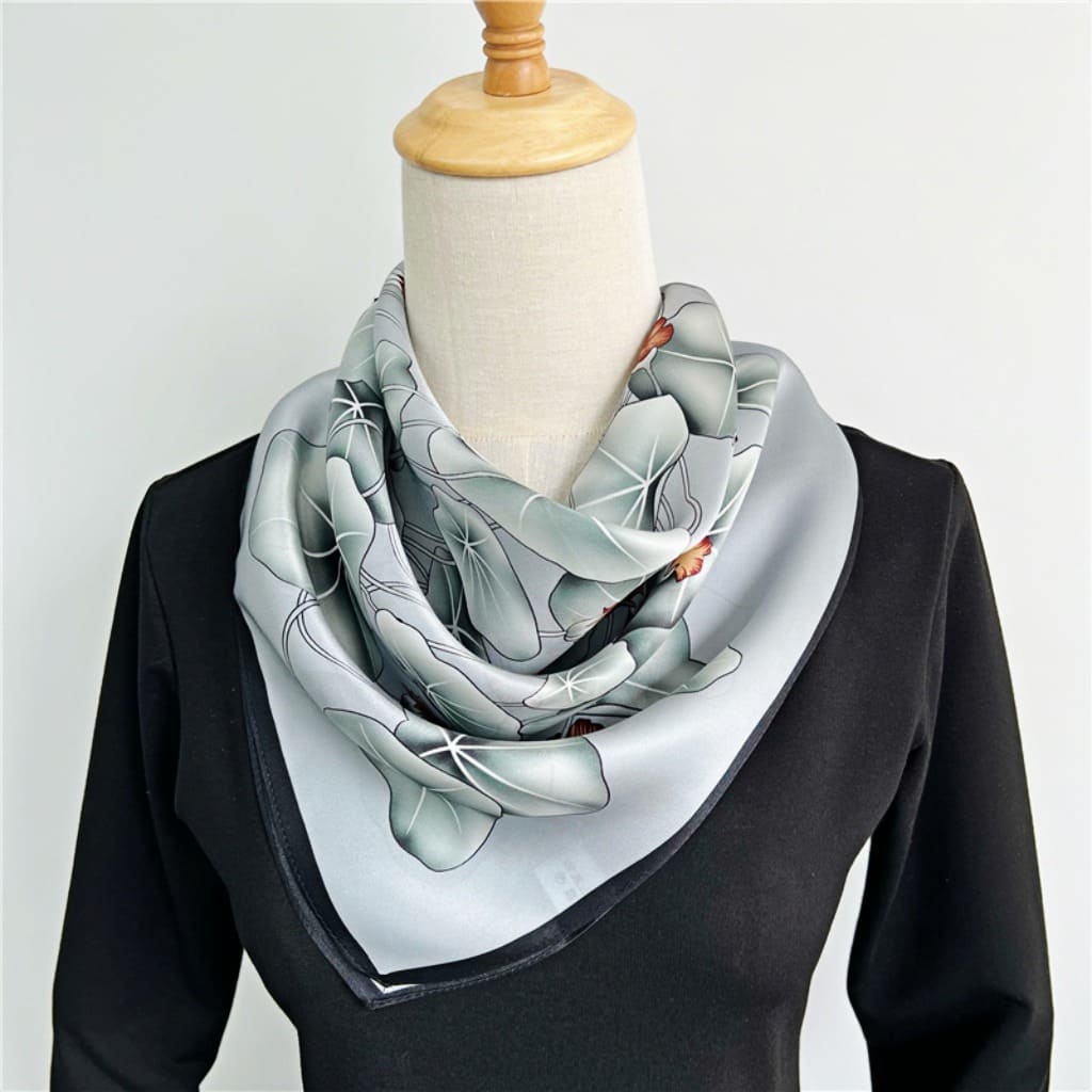 MaraSilk Pure Mulberry Silk Scarf - Square Crepe Satin MS183