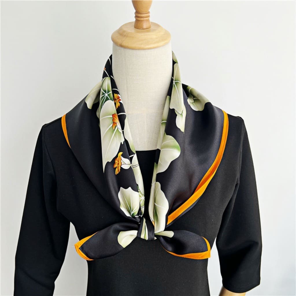 MaraSilk Pure Mulberry Silk Scarf - Square Crepe Satin MS183