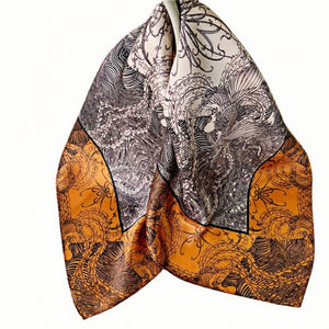 MaraSilk Pure Mulberry Silk Scarf - Square Crepe Satin MS184