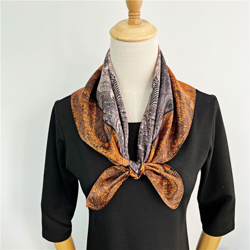 MaraSilk Pure Mulberry Silk Scarf - Square Crepe Satin MS184 25" x 25" MS18401