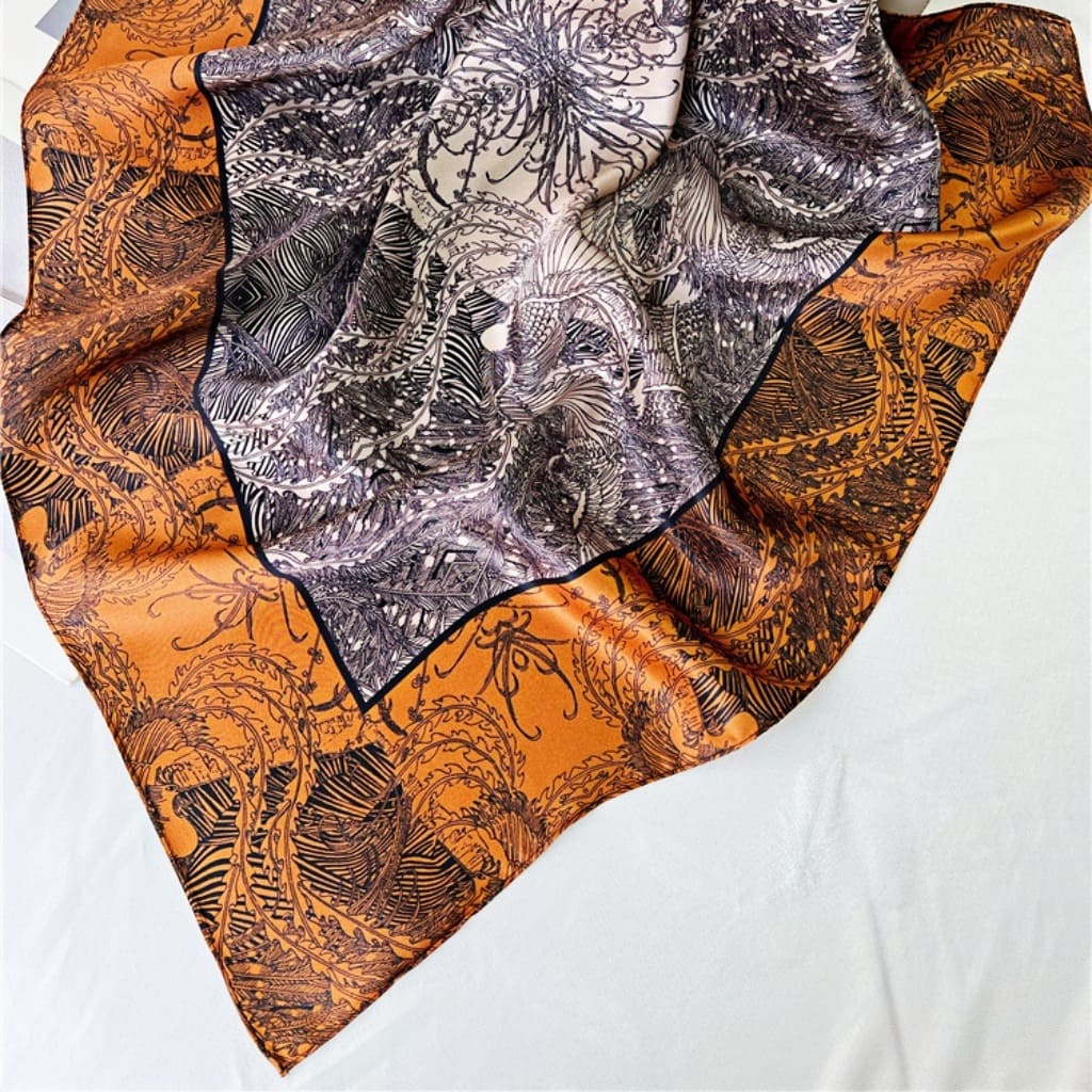 MaraSilk Pure Mulberry Silk Scarf - Square Crepe Satin MS184