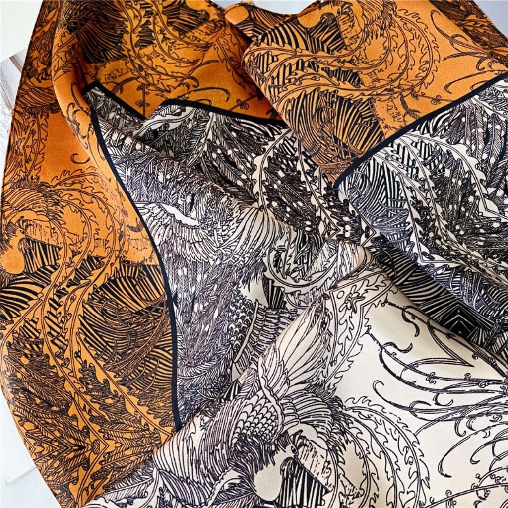 MaraSilk Pure Mulberry Silk Scarf - Square Crepe Satin MS184