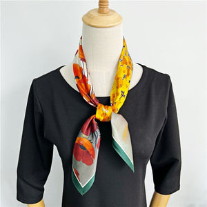 MaraSilk Pure Mulberry Silk Scarf - Square Crepe Satin MS185