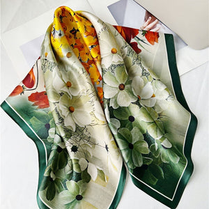 MaraSilk Pure Mulberry Silk Scarf - Square Crepe Satin MS185