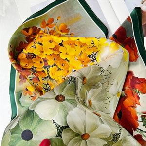 MaraSilk Pure Mulberry Silk Scarf - Square Crepe Satin MS185