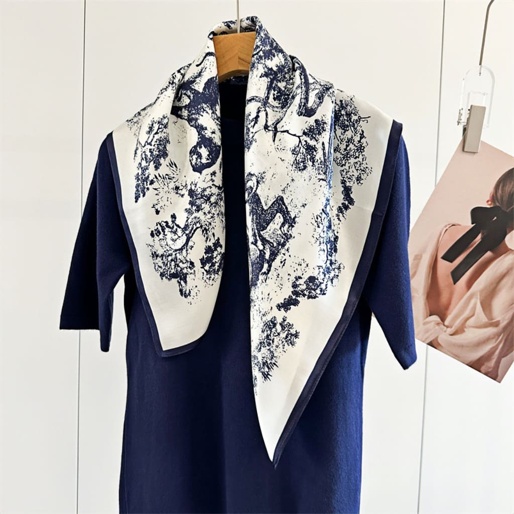 MaraSilk Pure Mulberry Silk Scarf - Square Crepe Satin MS187