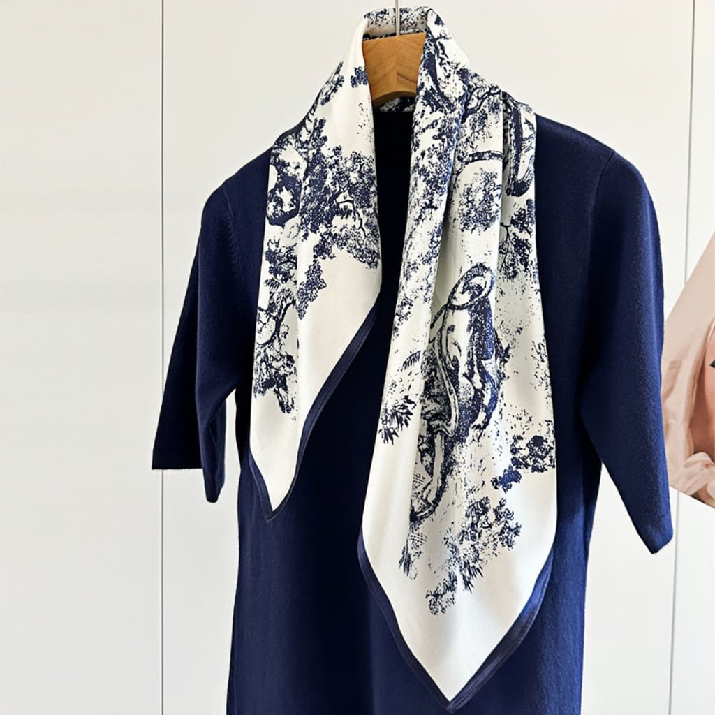 MaraSilk Pure Mulberry Silk Scarf - Square Crepe Satin MS187