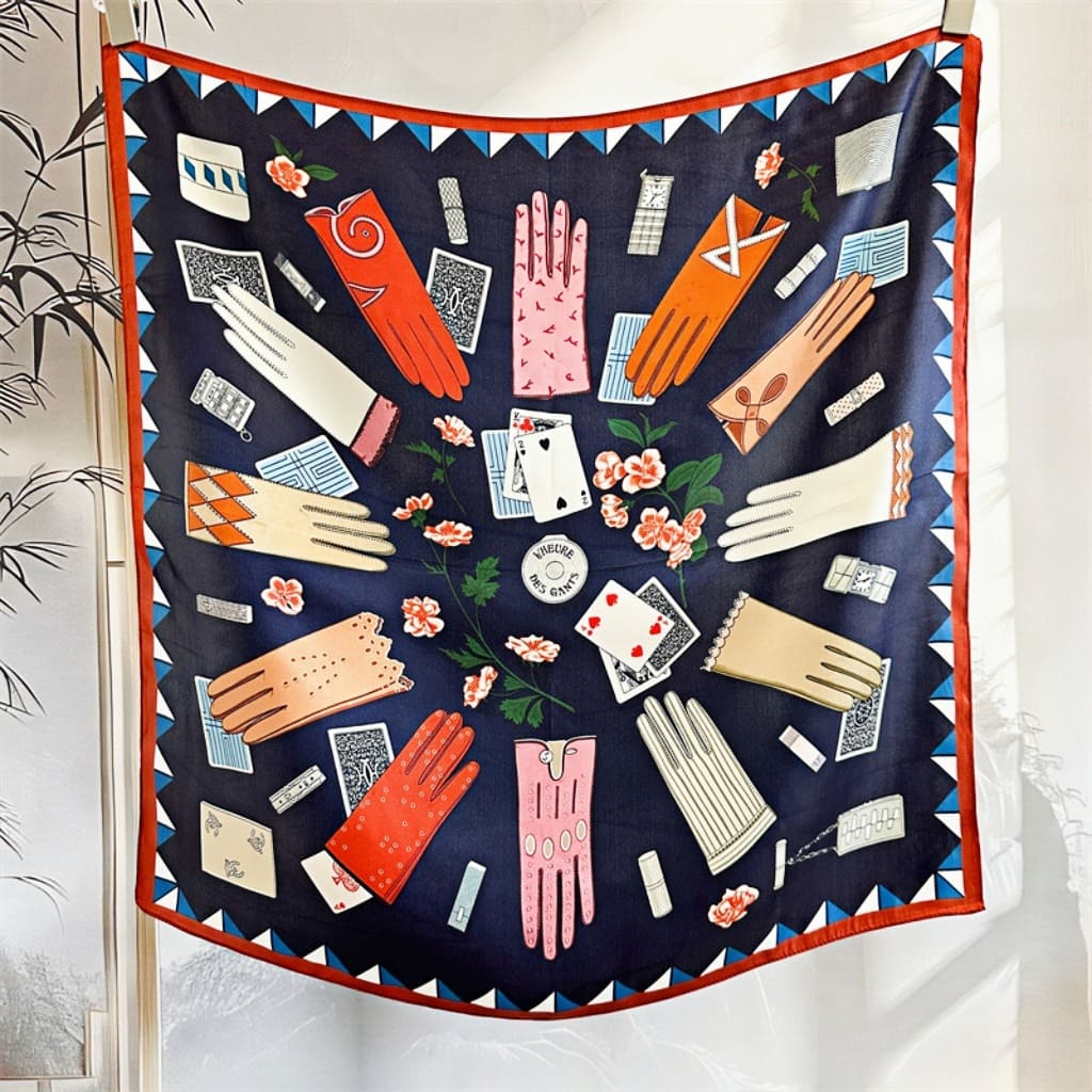 MaraSilk Pure Mulberry Silk Scarf - Square Crepe Satin MS188 25" x 25" MS18801