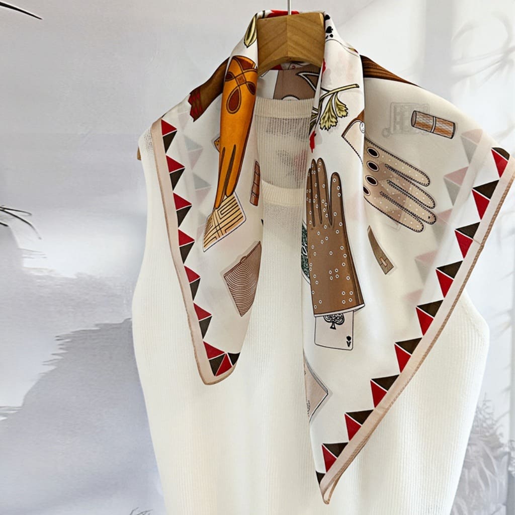 MaraSilk Pure Mulberry Silk Scarf - Square Crepe Satin MS188