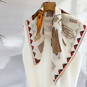 MaraSilk Pure Mulberry Silk Scarf - Square Crepe Satin MS188