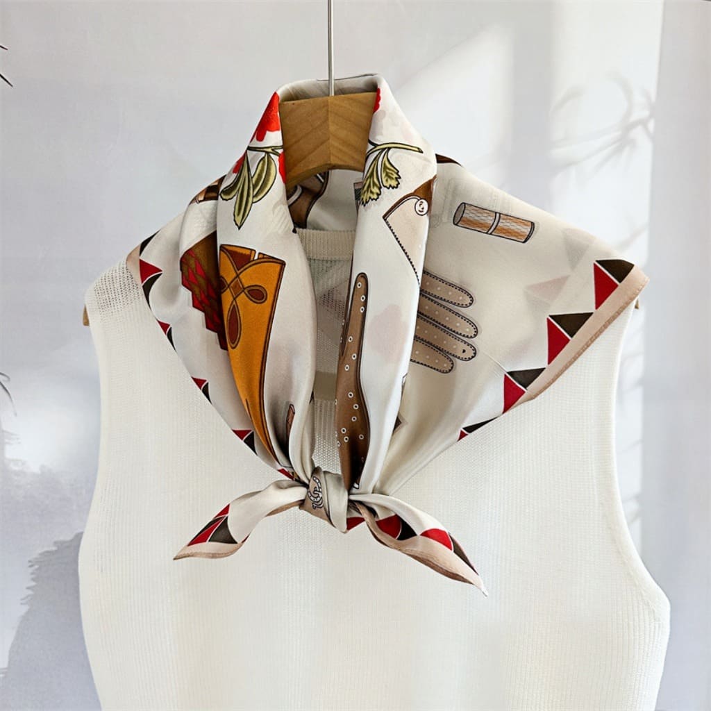 MaraSilk Pure Mulberry Silk Scarf - Square Crepe Satin MS188