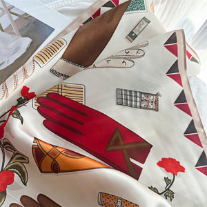 MaraSilk Pure Mulberry Silk Scarf - Square Crepe Satin MS188