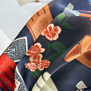 MaraSilk Pure Mulberry Silk Scarf - Square Crepe Satin MS188