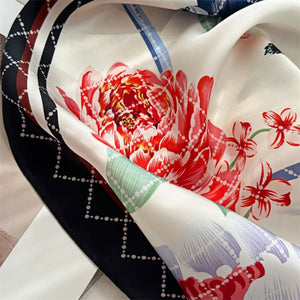 MaraSilk Pure Mulberry Silk Scarf - Square Crepe Satin MS189