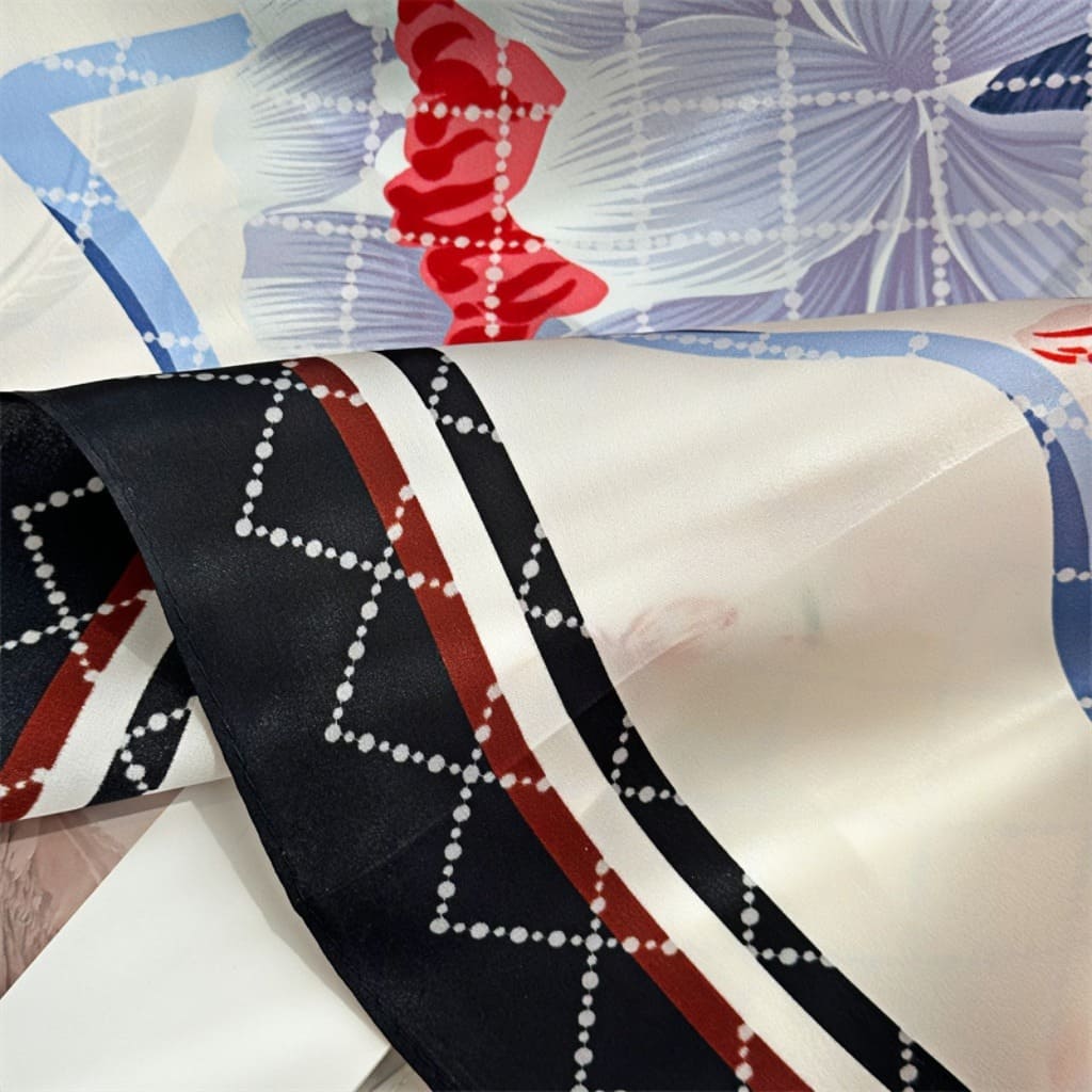 MaraSilk Pure Mulberry Silk Scarf - Square Crepe Satin MS189