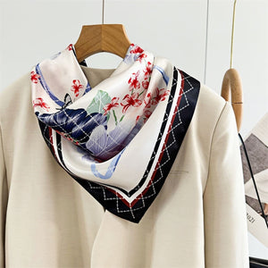 MaraSilk Pure Mulberry Silk Scarf - Square Crepe Satin MS189