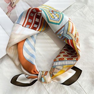 MaraSilk Pure Mulberry Silk Scarf Square Crepe Satin MS19-8