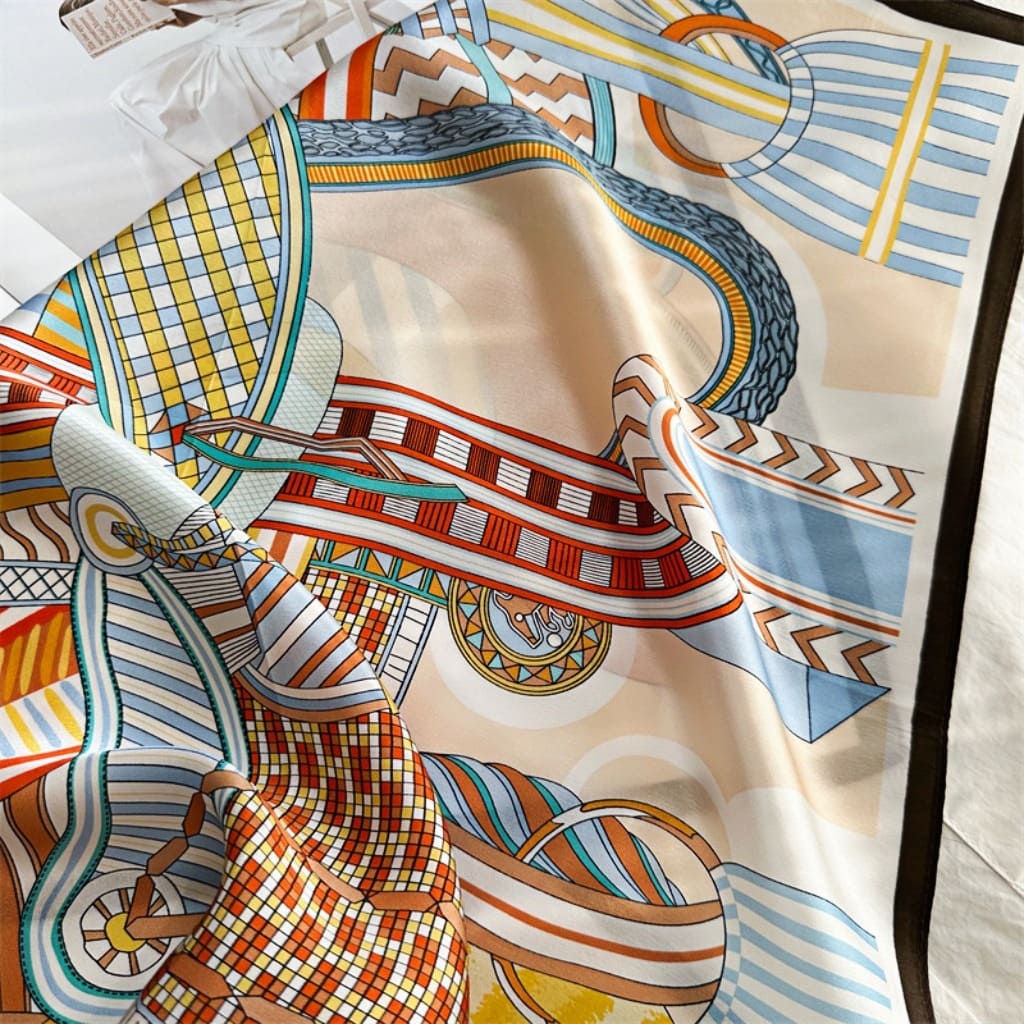 MaraSilk Pure Mulberry Silk Scarf Square Crepe Satin MS19-9