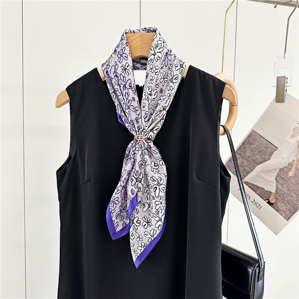 MaraSilk Pure Mulberry Silk Scarf - Square Crepe Satin MS190