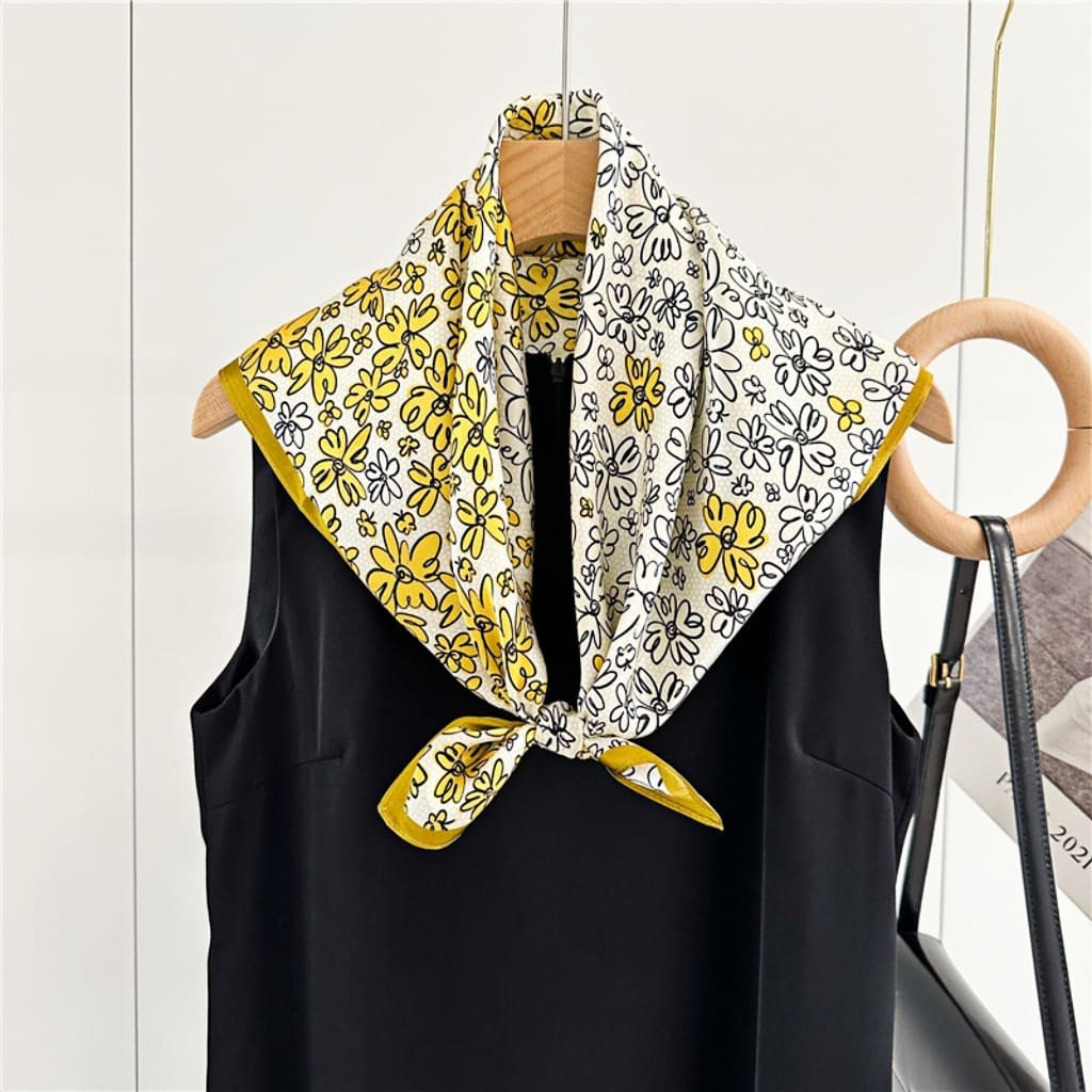 MaraSilk Pure Mulberry Silk Scarf - Square Crepe Satin MS190