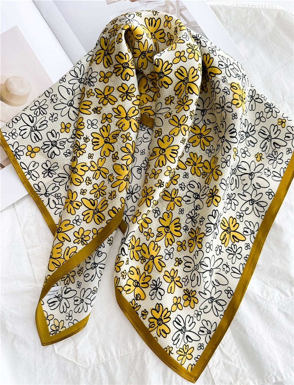 MaraSilk Pure Mulberry Silk Scarf - Square Crepe Satin MS190