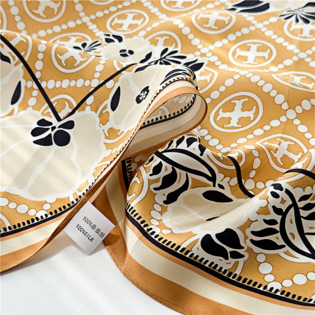 MaraSilk Pure Mulberry Silk Scarf - Square Crepe Satin MS191