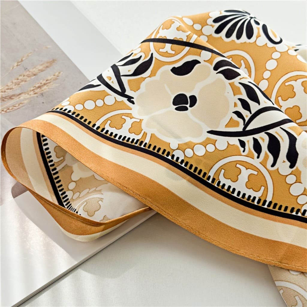 MaraSilk Pure Mulberry Silk Scarf - Square Crepe Satin MS191