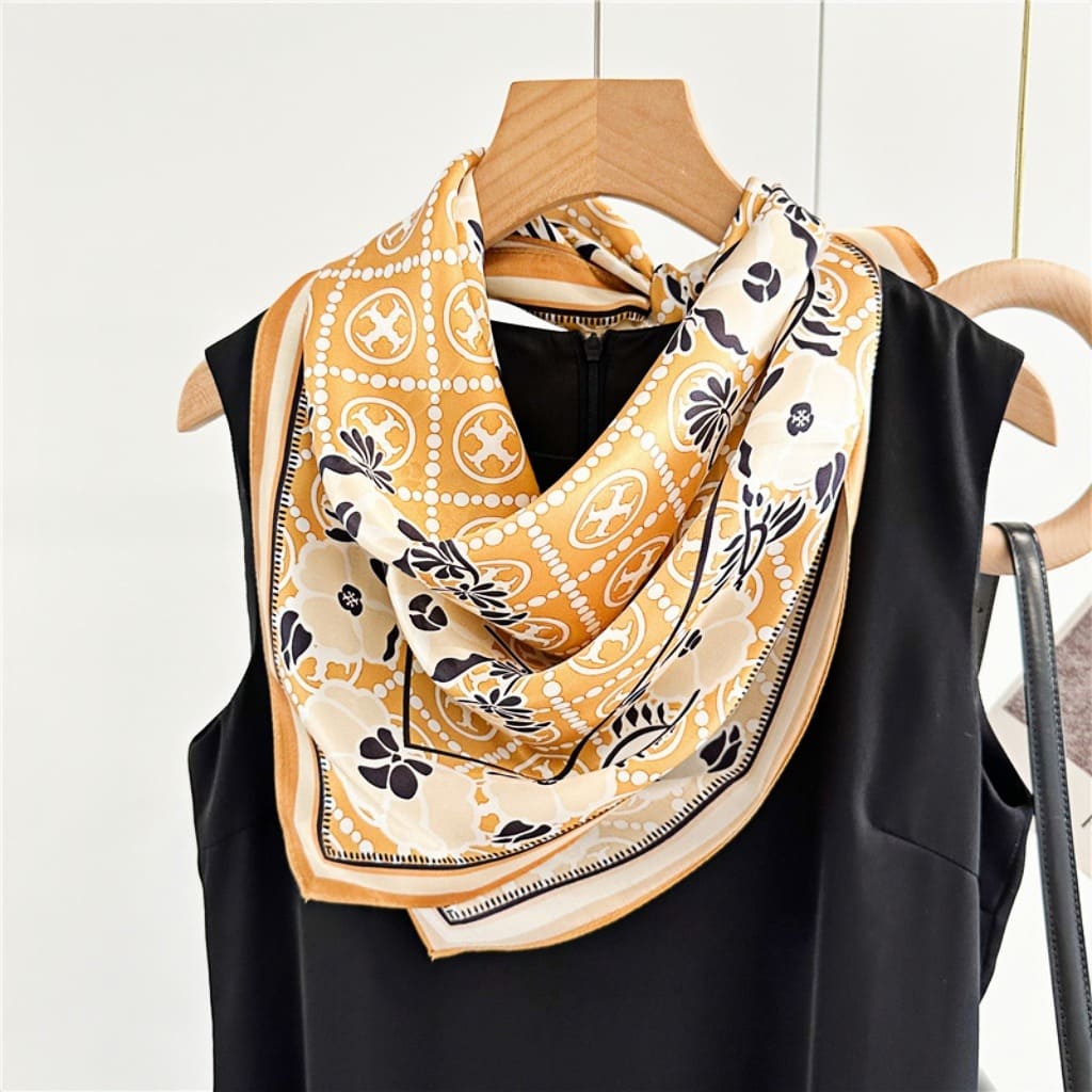 MaraSilk Pure Mulberry Silk Scarf - Square Crepe Satin MS191