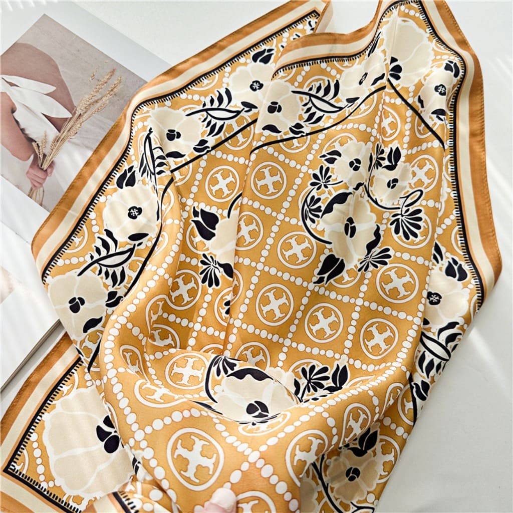 MaraSilk Pure Mulberry Silk Scarf - Square Crepe Satin MS191