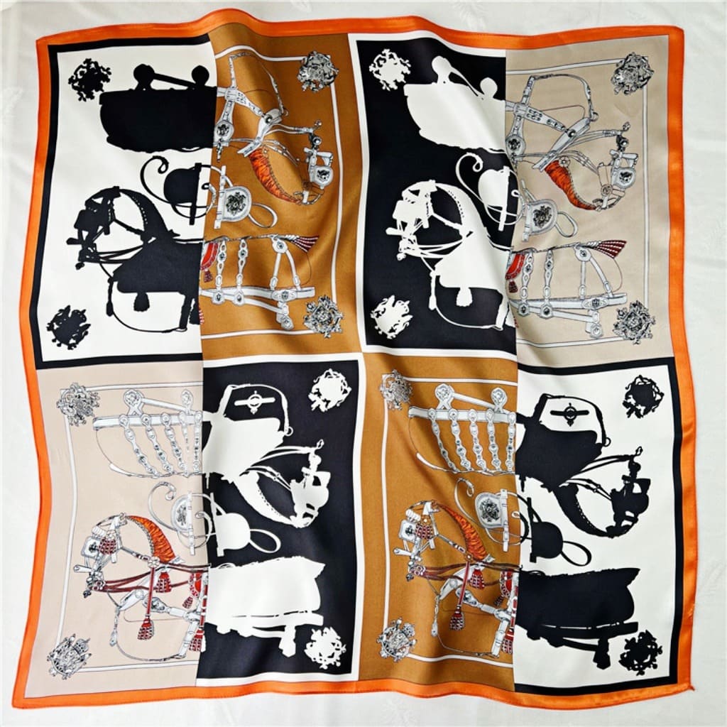 MaraSilk Pure Mulberry Silk Scarf - Square Crepe Satin MS192