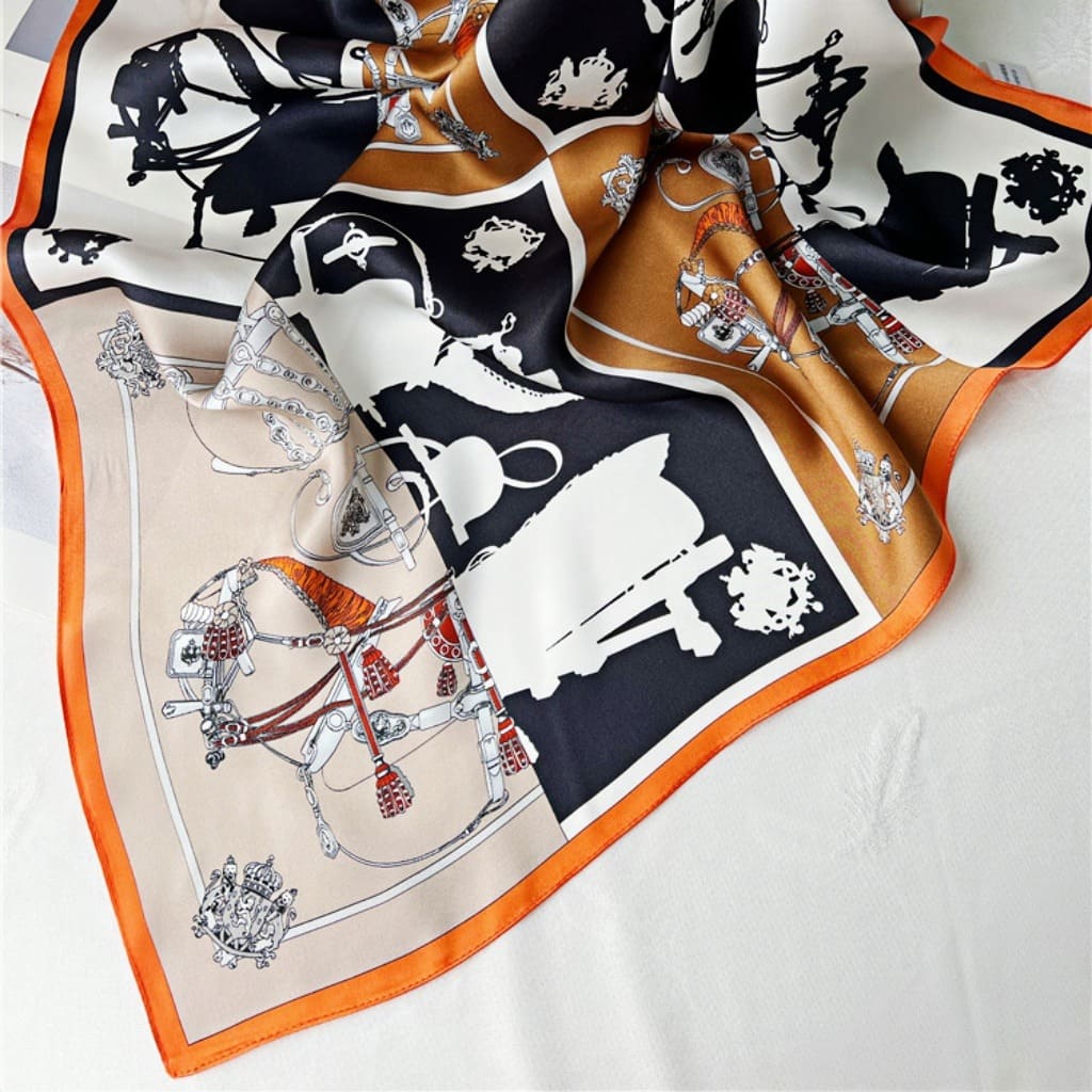 MaraSilk Pure Mulberry Silk Scarf - Square Crepe Satin MS192