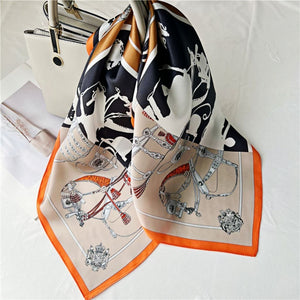 MaraSilk Pure Mulberry Silk Scarf - Square Crepe Satin MS192