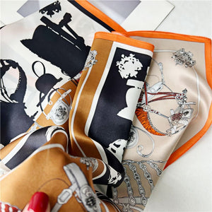 MaraSilk Pure Mulberry Silk Scarf - Square Crepe Satin MS192