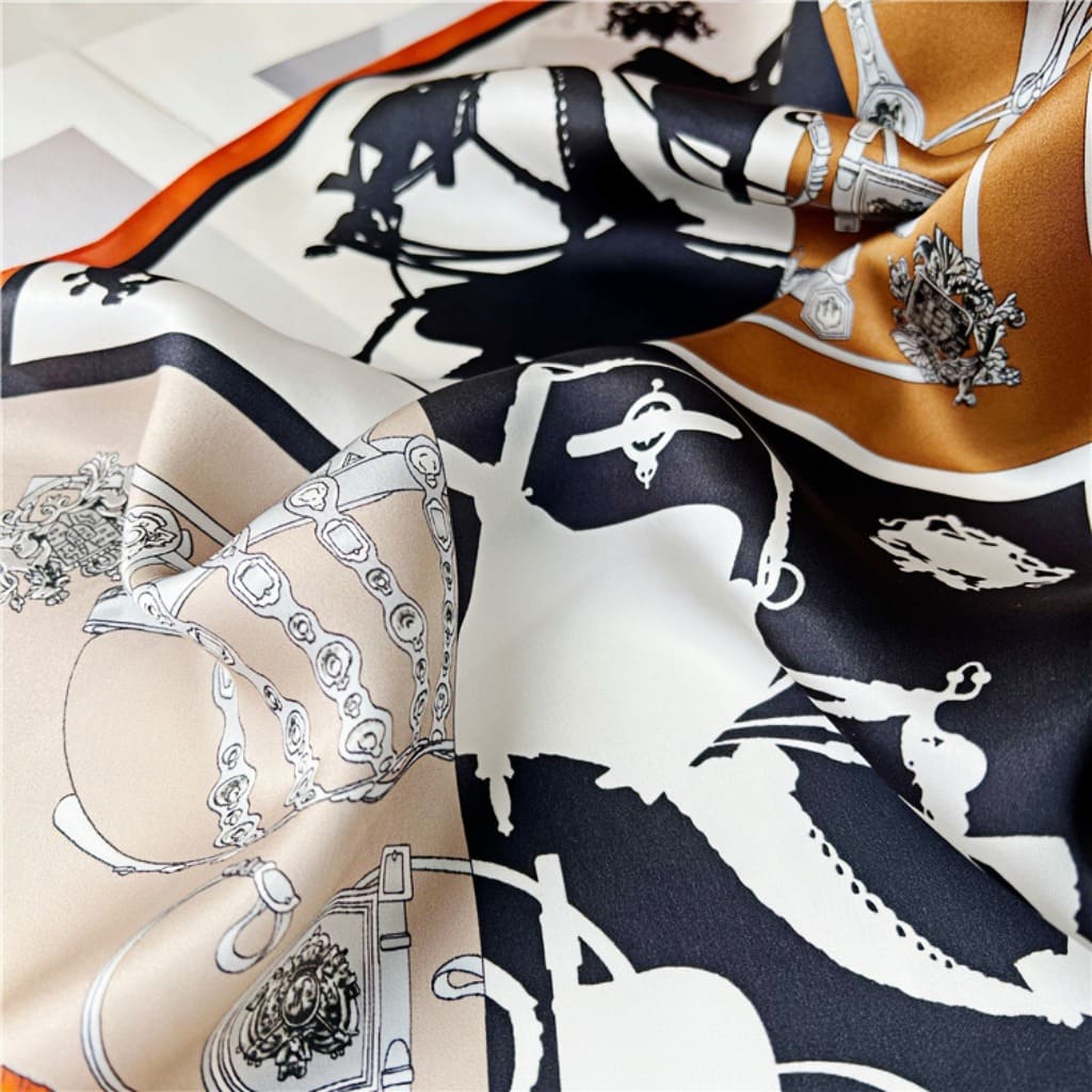 MaraSilk Pure Mulberry Silk Scarf - Square Crepe Satin MS192