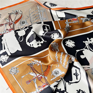 MaraSilk Pure Mulberry Silk Scarf - Square Crepe Satin MS192