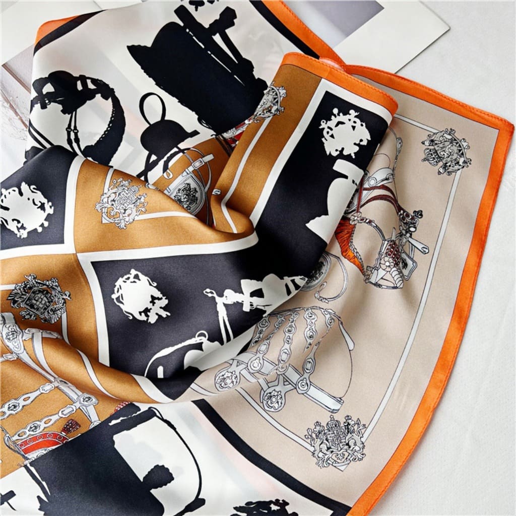 MaraSilk Pure Mulberry Silk Scarf - Square Crepe Satin MS192