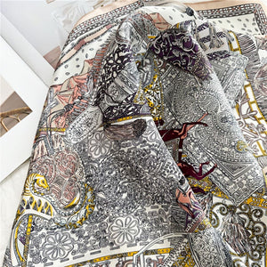 MaraSilk Pure Mulberry Silk Scarf - Square Crepe Satin MS193