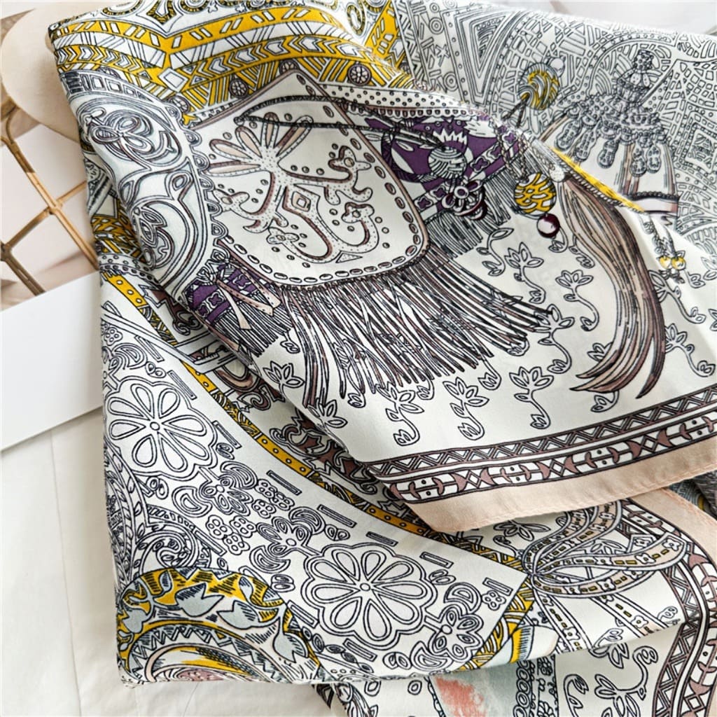 MaraSilk Pure Mulberry Silk Scarf - Square Crepe Satin MS193