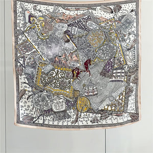 MaraSilk Pure Mulberry Silk Scarf - Square Crepe Satin MS193