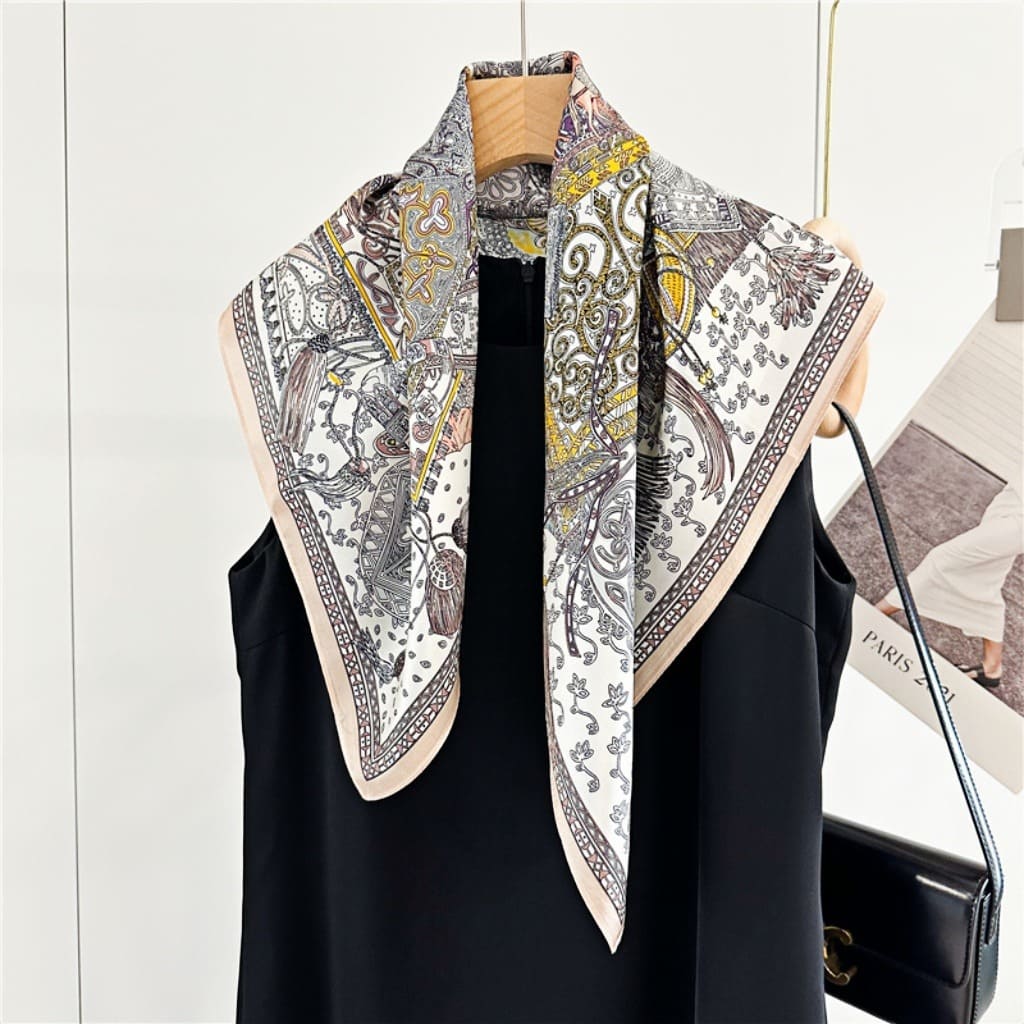 MaraSilk Pure Mulberry Silk Scarf - Square Crepe Satin MS193