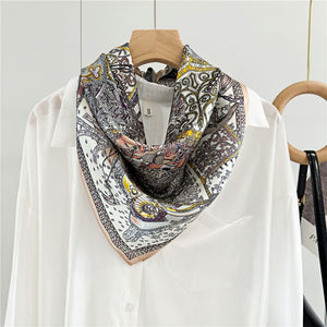 MaraSilk Pure Mulberry Silk Scarf - Square Crepe Satin MS193