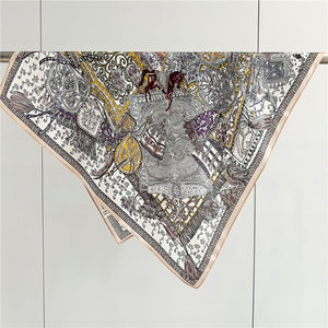 MaraSilk Pure Mulberry Silk Scarf - Square Crepe Satin MS193