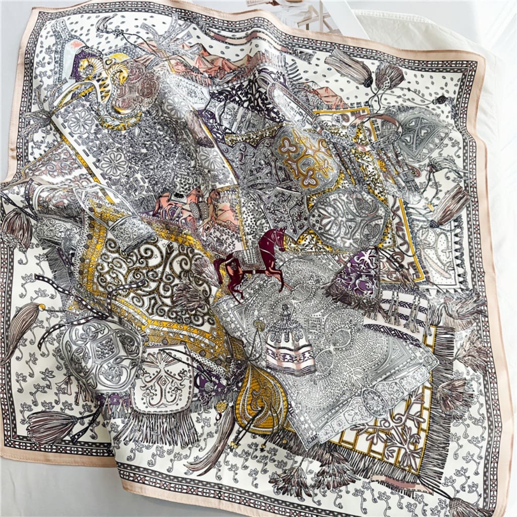 MaraSilk Pure Mulberry Silk Scarf - Square Crepe Satin MS193